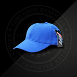 Plain Blue Polyester Baseball Cap